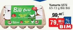 BİLİ BİLİ YUMURTA 63-72 GR 15'Lİ fiyat ve kampanya bilgisi